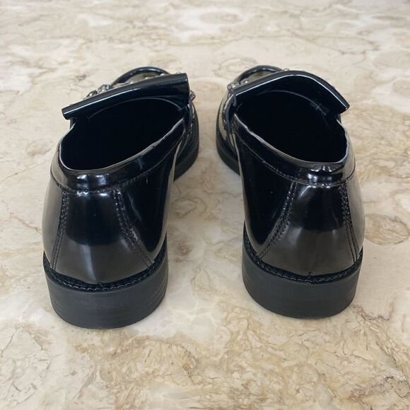 NWOT Design Concepts Studio Patent Leather Studded Loafers - Picture 10 of 14